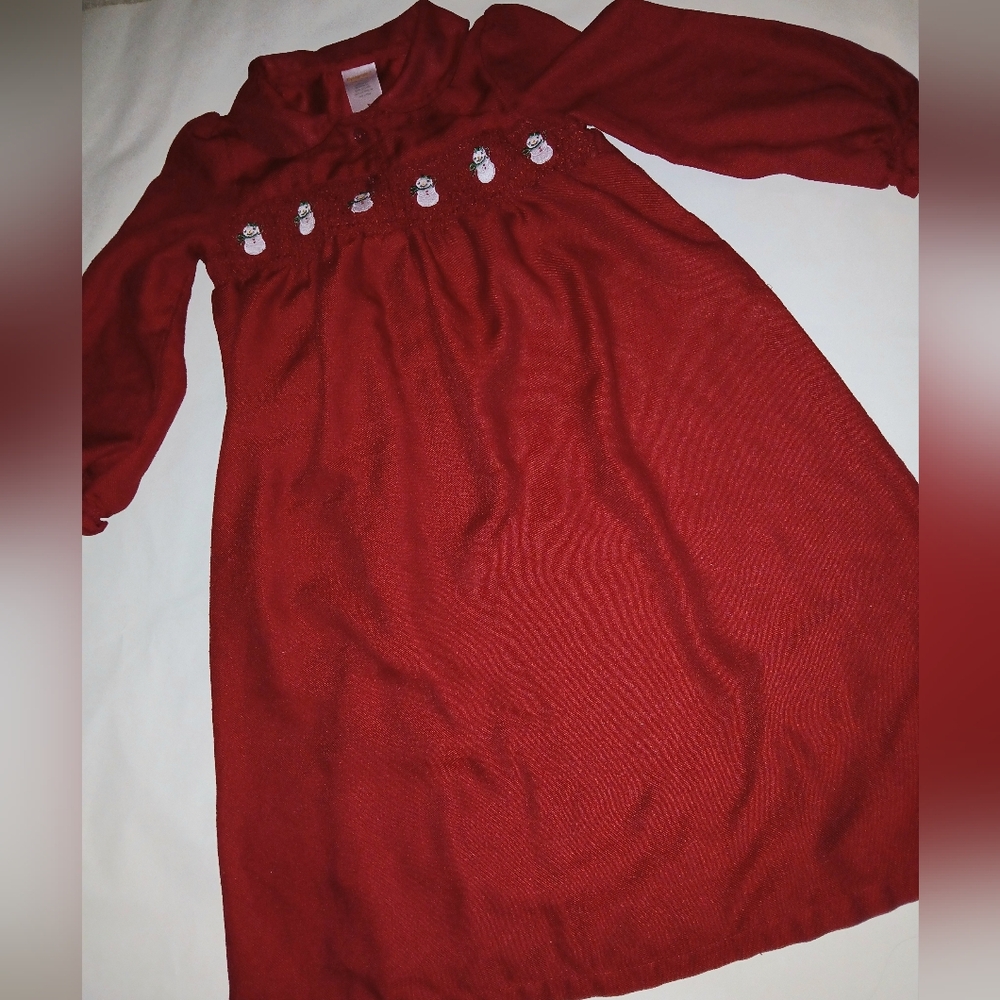 Gymboree Smocked Snowman Long Dress, 3-4T, Can be $10.w/$4.99shipping